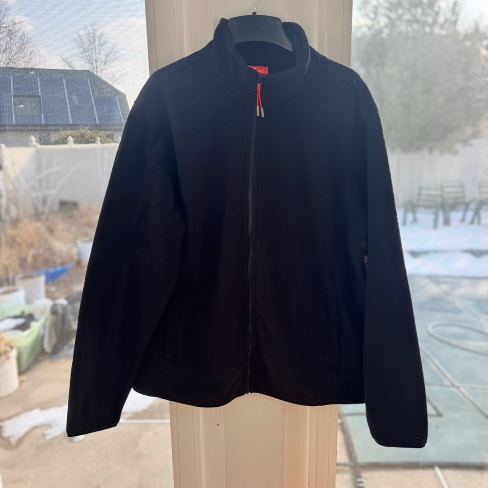 NWT Ozark Trail Men’s Full Zip Fleece Jacket Black Size Large L Polar Soft Warm - Picture 2 of 11